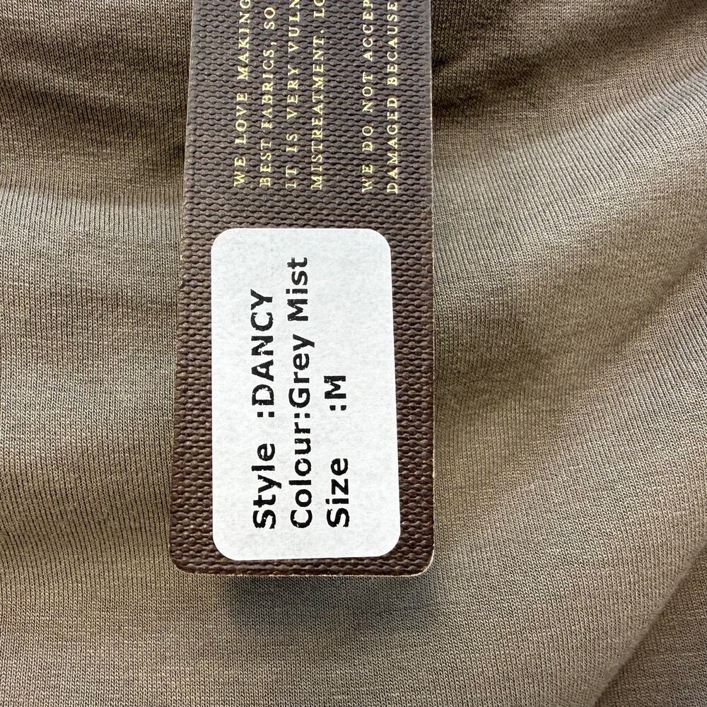 SuperTrash Dress Women's M Grey Mist (Brown) Dancy Rouched Sides NWT - Picture 4 of 13